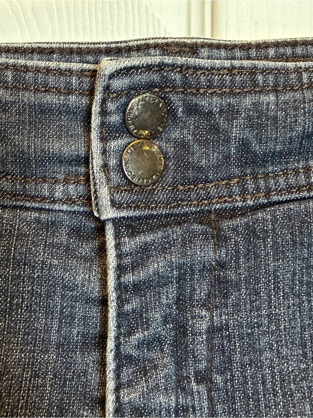 Liz Claiborne Slim Power Crop Jeans 22W Blue Stretch Plus Size Denim - Picture 3 of 8